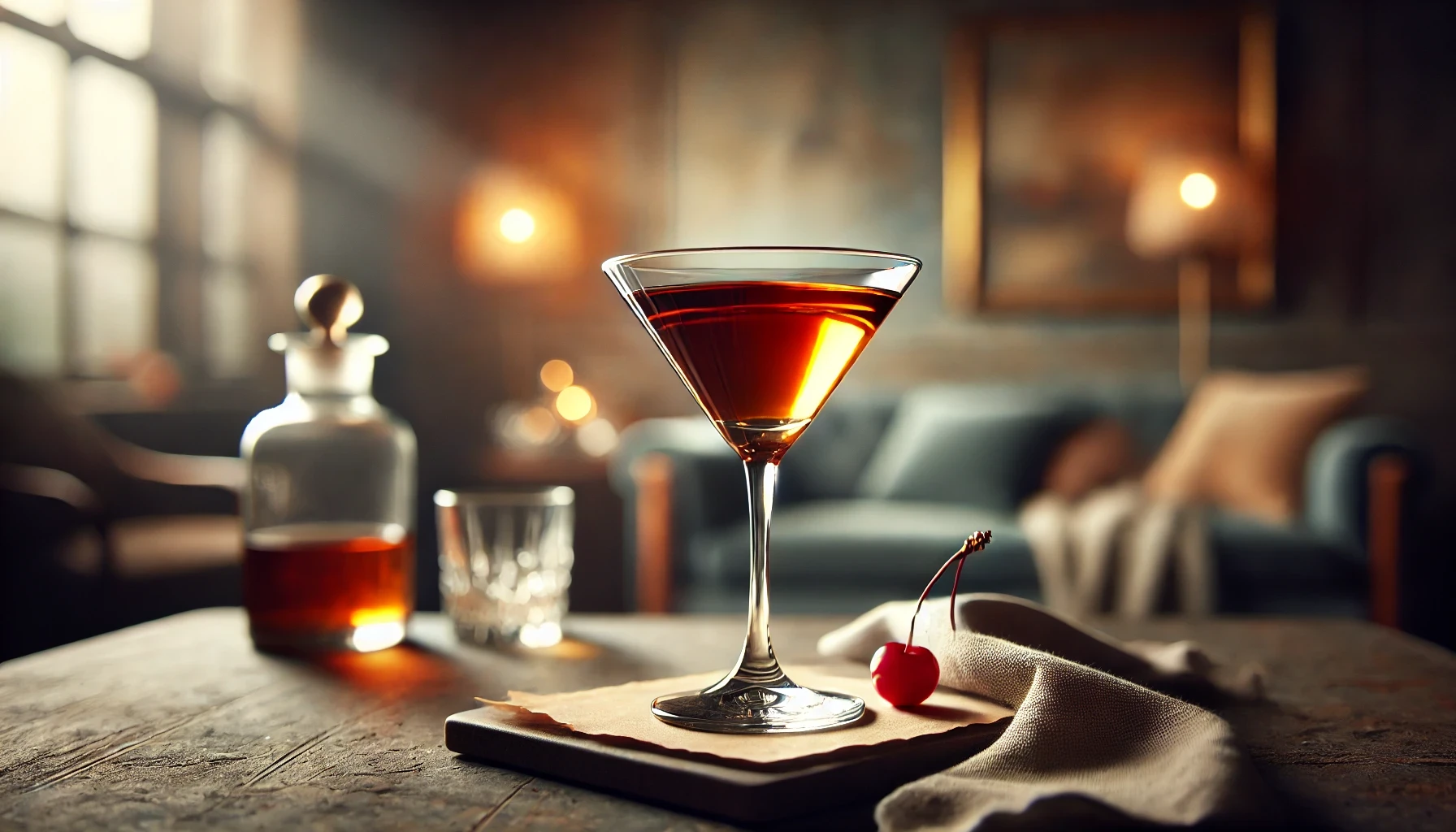 Manhattan cocktail utan körsbär